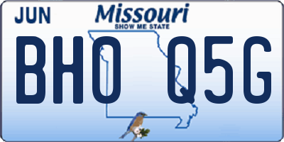 MO license plate BH0Q5G