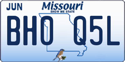 MO license plate BH0Q5L