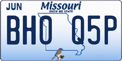 MO license plate BH0Q5P