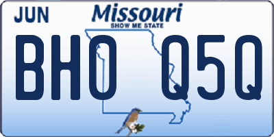 MO license plate BH0Q5Q