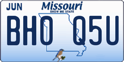 MO license plate BH0Q5U
