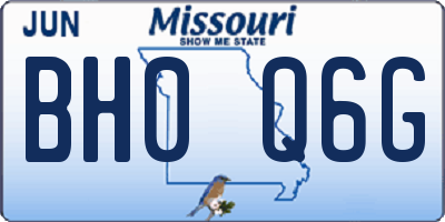 MO license plate BH0Q6G