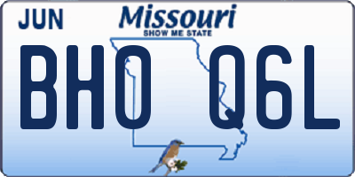 MO license plate BH0Q6L