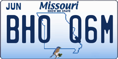 MO license plate BH0Q6M