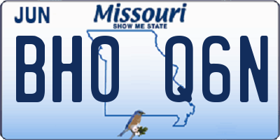 MO license plate BH0Q6N