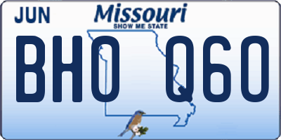 MO license plate BH0Q6O