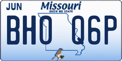 MO license plate BH0Q6P