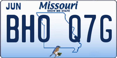 MO license plate BH0Q7G
