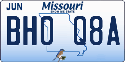 MO license plate BH0Q8A