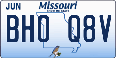 MO license plate BH0Q8V