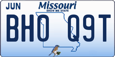 MO license plate BH0Q9T