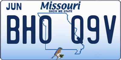 MO license plate BH0Q9V