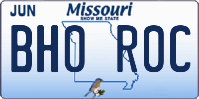 MO license plate BH0R0C