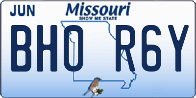 MO license plate BH0R6Y