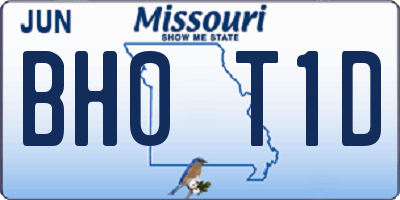 MO license plate BH0T1D