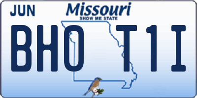 MO license plate BH0T1I