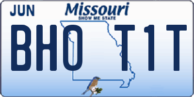 MO license plate BH0T1T
