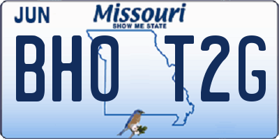 MO license plate BH0T2G
