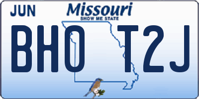 MO license plate BH0T2J