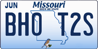 MO license plate BH0T2S