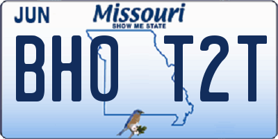 MO license plate BH0T2T