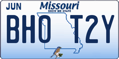 MO license plate BH0T2Y