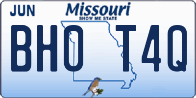MO license plate BH0T4Q