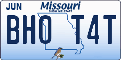 MO license plate BH0T4T