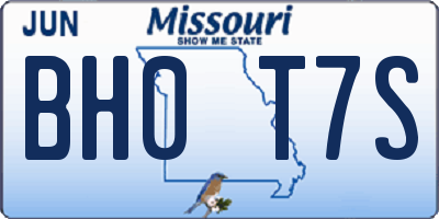 MO license plate BH0T7S