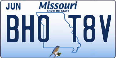 MO license plate BH0T8V