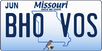MO license plate BH0V0S