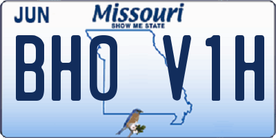 MO license plate BH0V1H