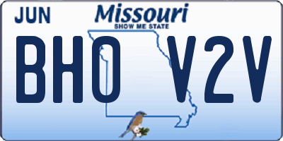 MO license plate BH0V2V