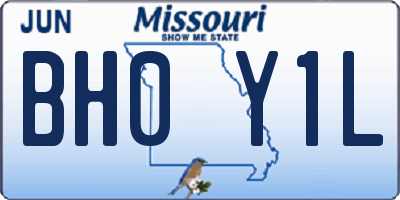 MO license plate BH0Y1L
