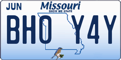 MO license plate BH0Y4Y