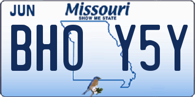 MO license plate BH0Y5Y