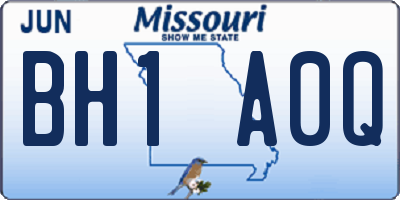 MO license plate BH1A0Q