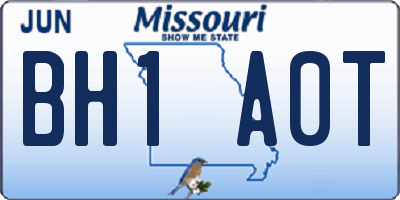 MO license plate BH1A0T