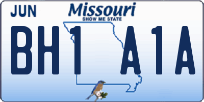 MO license plate BH1A1A