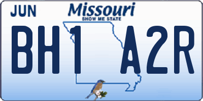 MO license plate BH1A2R