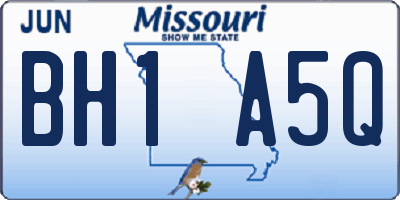 MO license plate BH1A5Q