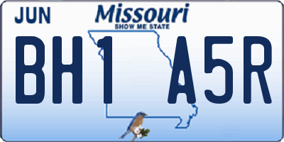 MO license plate BH1A5R