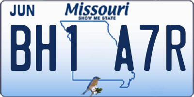 MO license plate BH1A7R