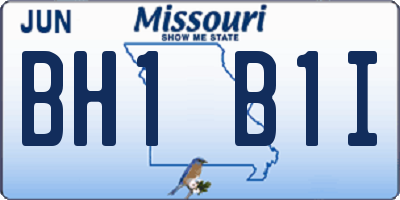 MO license plate BH1B1I