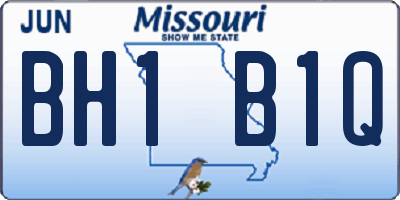 MO license plate BH1B1Q