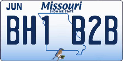 MO license plate BH1B2B