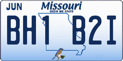 MO license plate BH1B2I