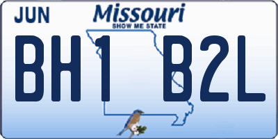 MO license plate BH1B2L