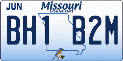 MO license plate BH1B2M