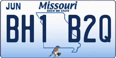 MO license plate BH1B2Q